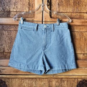 Madewell Emmett Shorts in Piper Stripe Faded Denim (J2525) Size 26